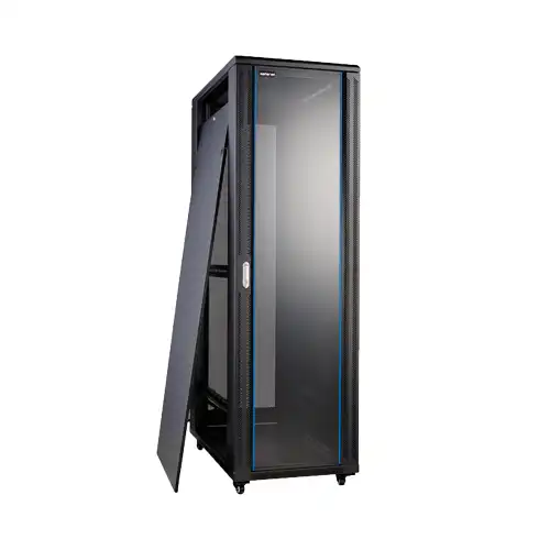 Safenet 32U Tempered Glass Door Floor Standing Server Cabinet - Image 2